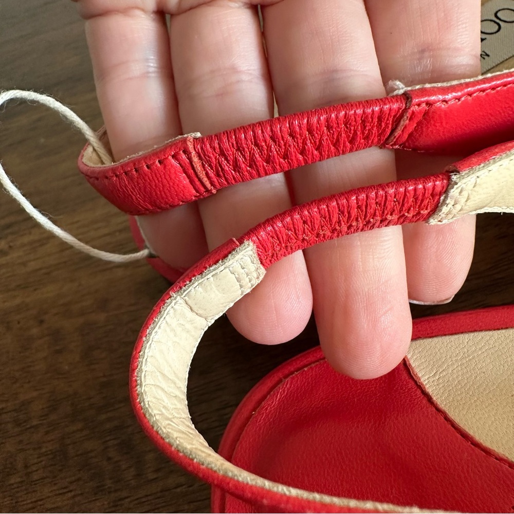 Jimmy Choo Annabell Flat Nap Chilli Leather Flat Shoes size 6 - Picture 3 of 10